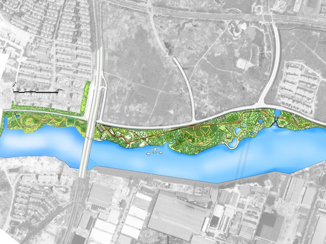 無(wú)錫錢橋錢洛路西側(cè)洋溪河北岸綠地景觀工程 無(wú)錫錢橋錢洛路西側(cè)洋溪河北岸綠地景觀工程